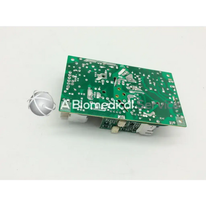 Green rectangular brocade 300 transformer 5117312-0a00 rev circuit board with silver solder points and white plastic connectors