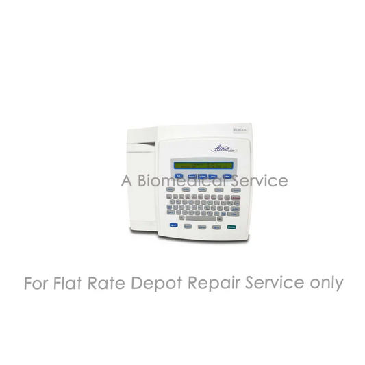 White dorsa airis 3000 label printer with green screen and gray keypad for burdick atria 3000 repair service medical equipment