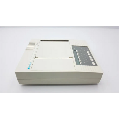 Bechman coulter 2015 model medical analyzer with beige casing and gray control panel in burdick e350i electrocardiograph setup