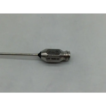 Stainless steel infiltration cannula coleman with hexagonal head and black tip featuring coleman tip luer lok connection