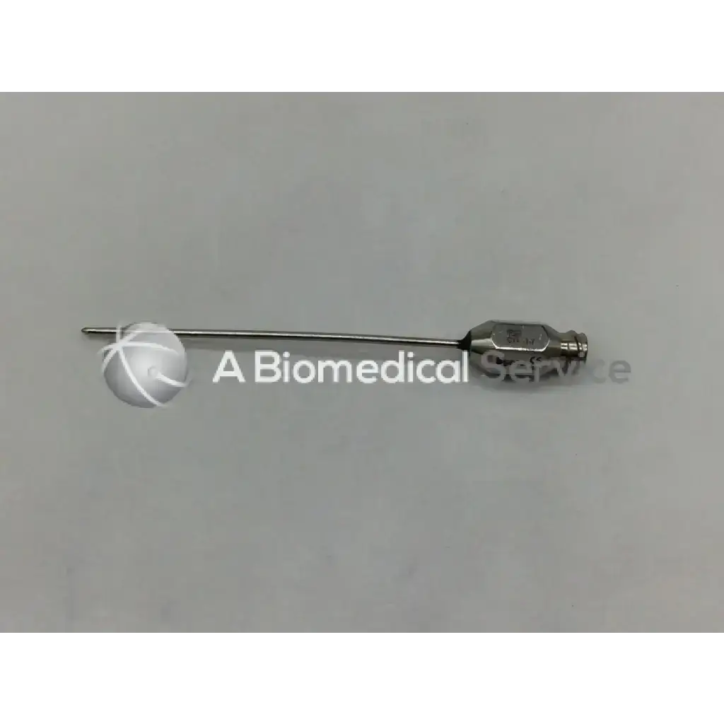 A sleek metallic byron col-117 infiltration cannula with cylindrical handle and fine pointed tip for precise injections