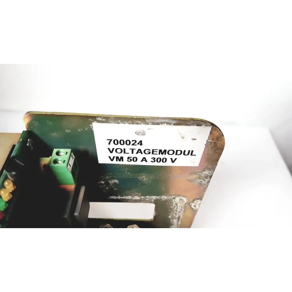 A weathered green metal bystronic module vm 50a voltage module for 50a 300v power supply applications