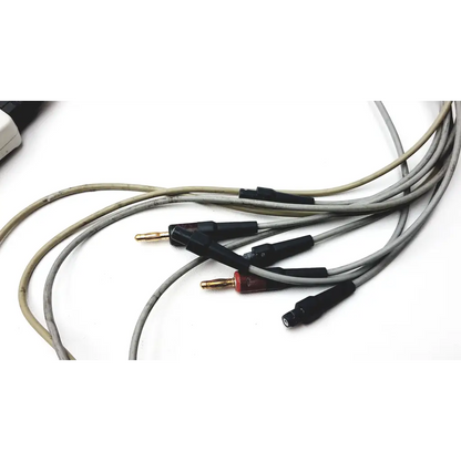 Gray test leads with black and red insulated connectors for cam14 hd collection aha iec common collection box