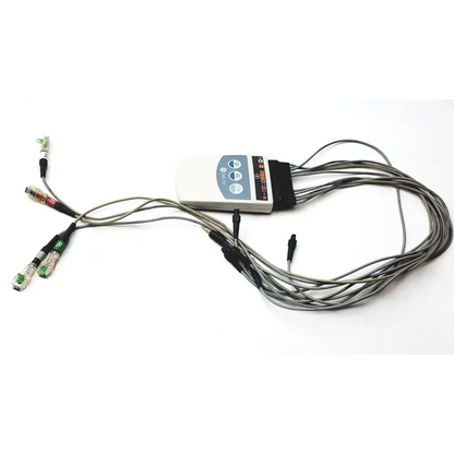 White cam14 hd collection box 900995-003 aha iec common with gray cables and control panel with buttons and indicator lights