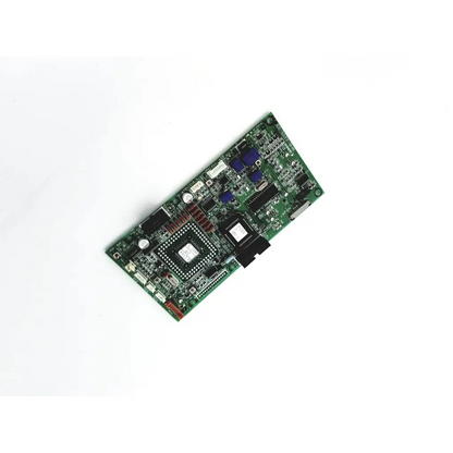 Green printed circuit board with electronic components mounted on canon bh8-2205-03 board for device repair