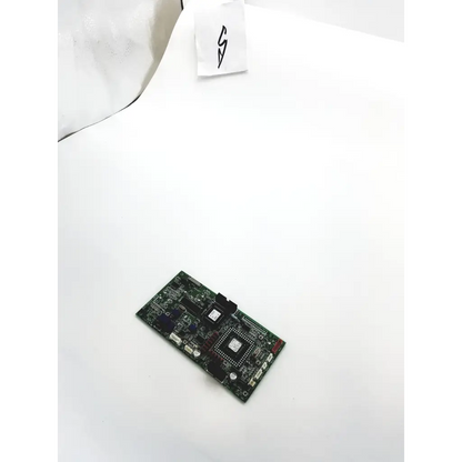 Green rectangular canon bh8-2205-03 board with black components and silver chips for electronic device repair