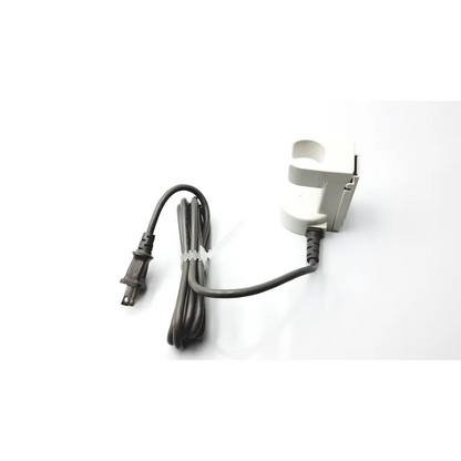 White plastic cardinal health 4414 surgical clipper charging adapter with black cord for rechargeable nimh battery