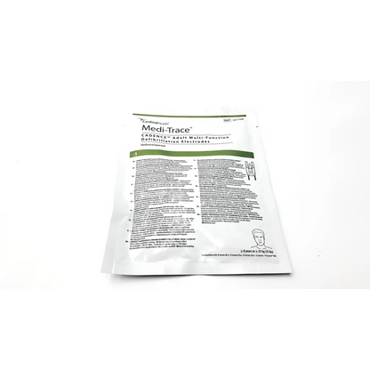 White paper packet of cardinal health medi trace cadence adult multi-function defibrillation electrodes model 2277or