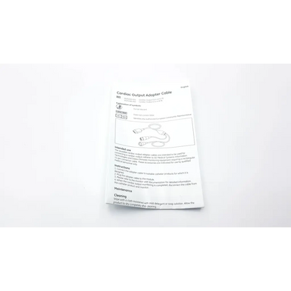 White paper instruction manual for carefusion vital signs cardiac output adapter cable 2025248-001 product guide