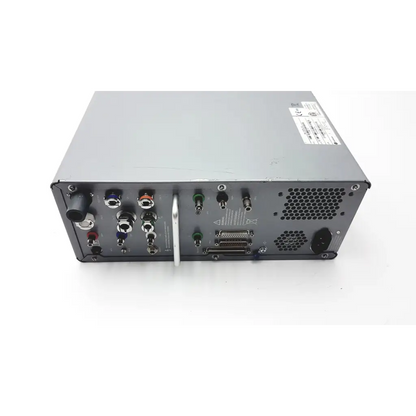 Gray metallic carefusion vmax encore 229 analyzer assembly with colored connectors and perforated ventilation panel back side