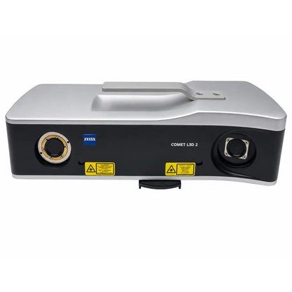 Silver and black zeiss comet l3d 2 biomed certified 3d optical sensor with sleek modern design for precise scanning