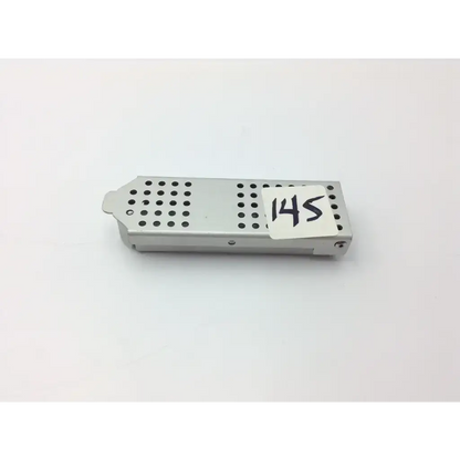 Silver metallic rectangular medical meditray case tray with circular holes and tab for case medical meditray APCO1