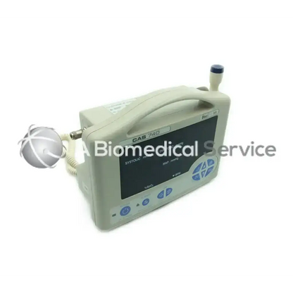Beige casmed cas 740 portable vital signs monitor with touchscreen display and blue control buttons for medical use