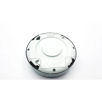 White and silver circular robot vacuum cleaner with sleek design in centrak mm itdk-318 d g monitor ab3-6 2923sm series
