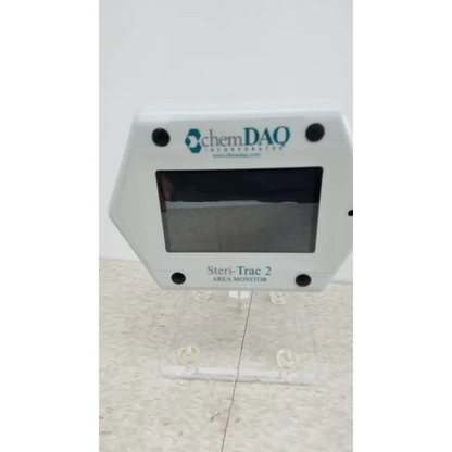 White hexagonal chemdaq steri-trac 2 fixed gas monitor with black display screen for gas detection safety