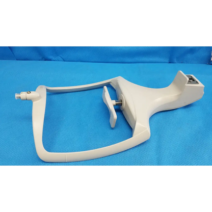 White plastic mixing attachment shown with chin rest assembly frame for topcon trc-nw8 retinal camera