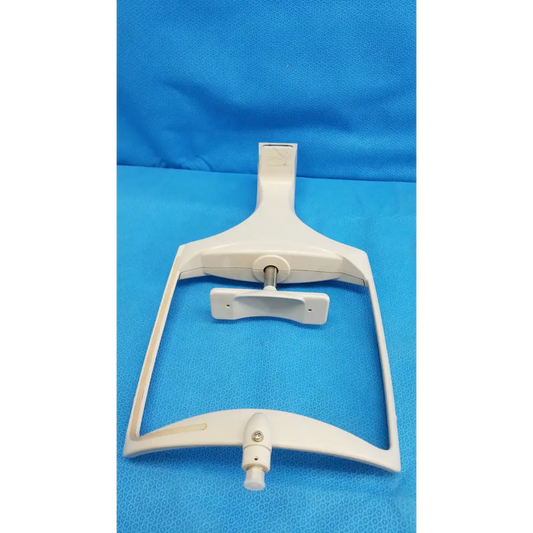 White plastic chin rest assembly frame with adjustable screw mechanism for Topcon TRC-NW8 retinal camera
