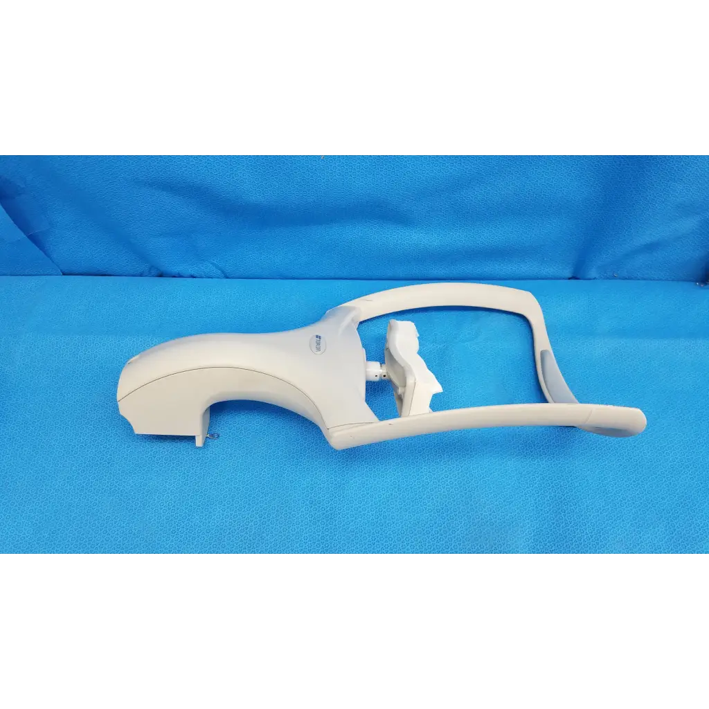 White plastic chin rest forehead assembly frame with ergonomic handle and chinrest paper for Topcon trc-nw6s camera