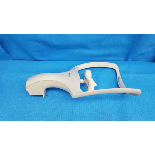 White plastic chin rest forehead assembly frame with ergonomic handle and chinrest paper for Topcon trc-nw6s camera