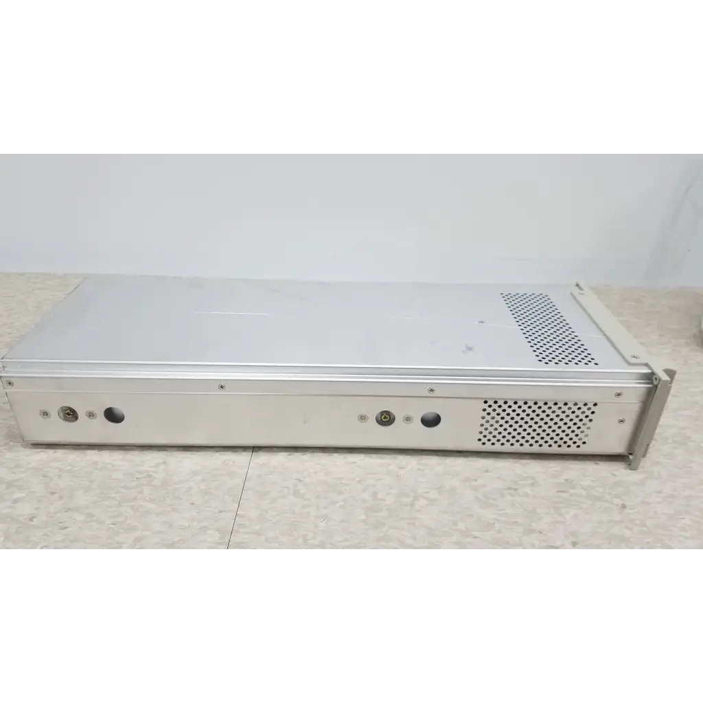 Silver metallic chroma 63107 dc electronic load module with perforated ventilation panels and mounting brackets