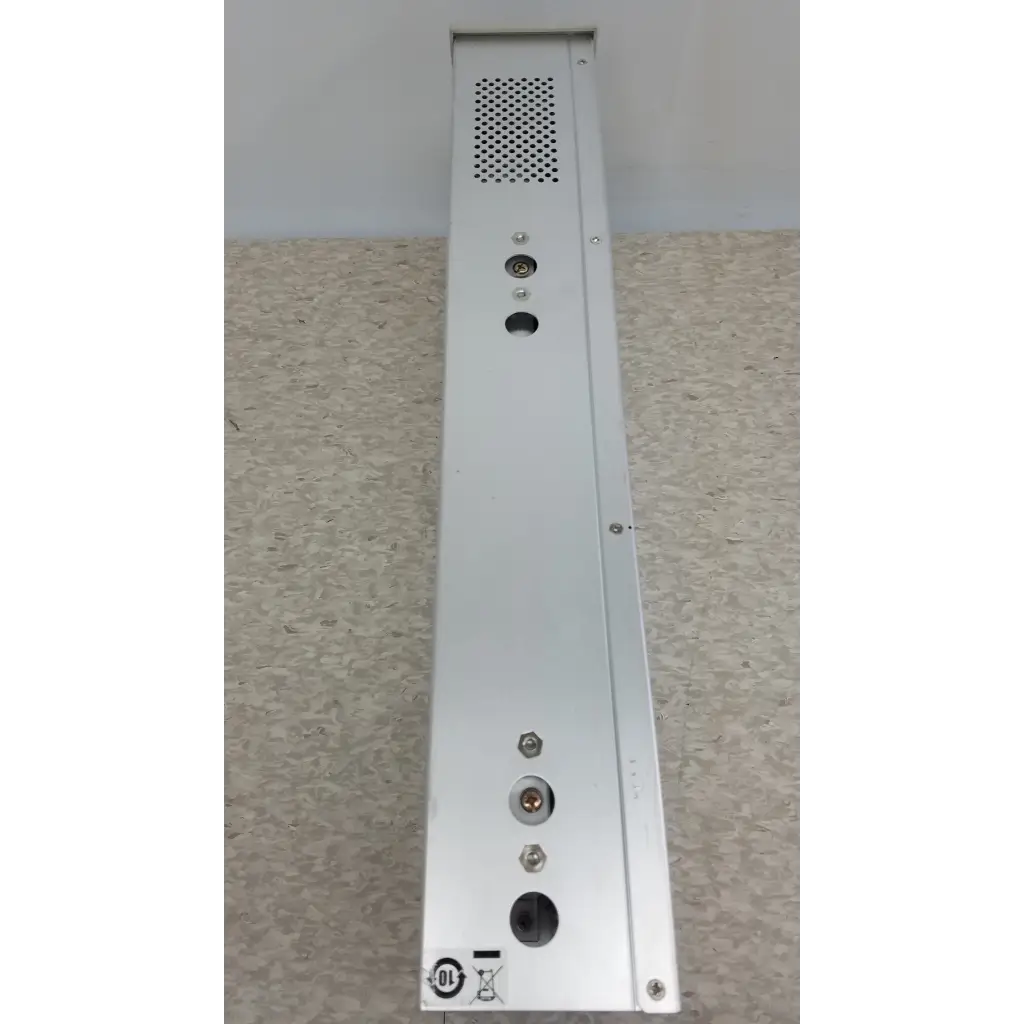 Silver metallic server rack mounting bracket with ventilation grille and screw holes for chroma 63107 dc electronic load module