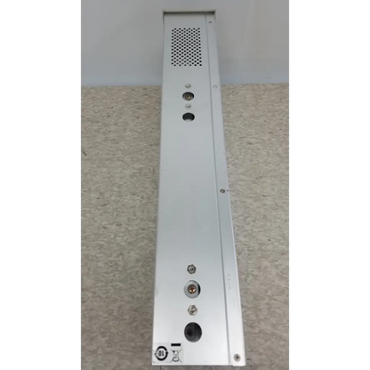Silver metallic server rack mounting bracket with ventilation grille and screw holes for chroma 63107 dc electronic load module