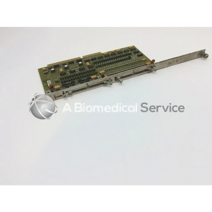 Green cincinnati milacron cmhd i/o control board with metallic connectors and silver metal bracket extension