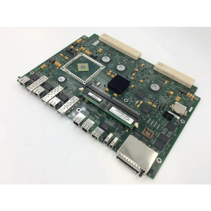Green circuit board with central processor and ethernet port in cisco 73-10329-04 a0 pe-g2 v03 network processing ethernet module