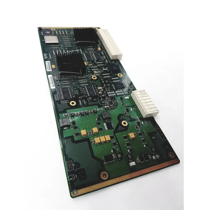 Green pcb with black and gold components white connectors and barcode label of cisco c7200-vsa 900 mbps vpn services adapter 7200vxr