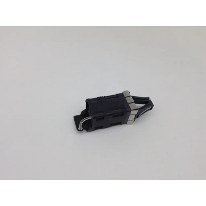 Black plastic magazine holder with silver metallic accents and curved metal clip for cisco catalyst fan module c3kx-fan-23cfm
