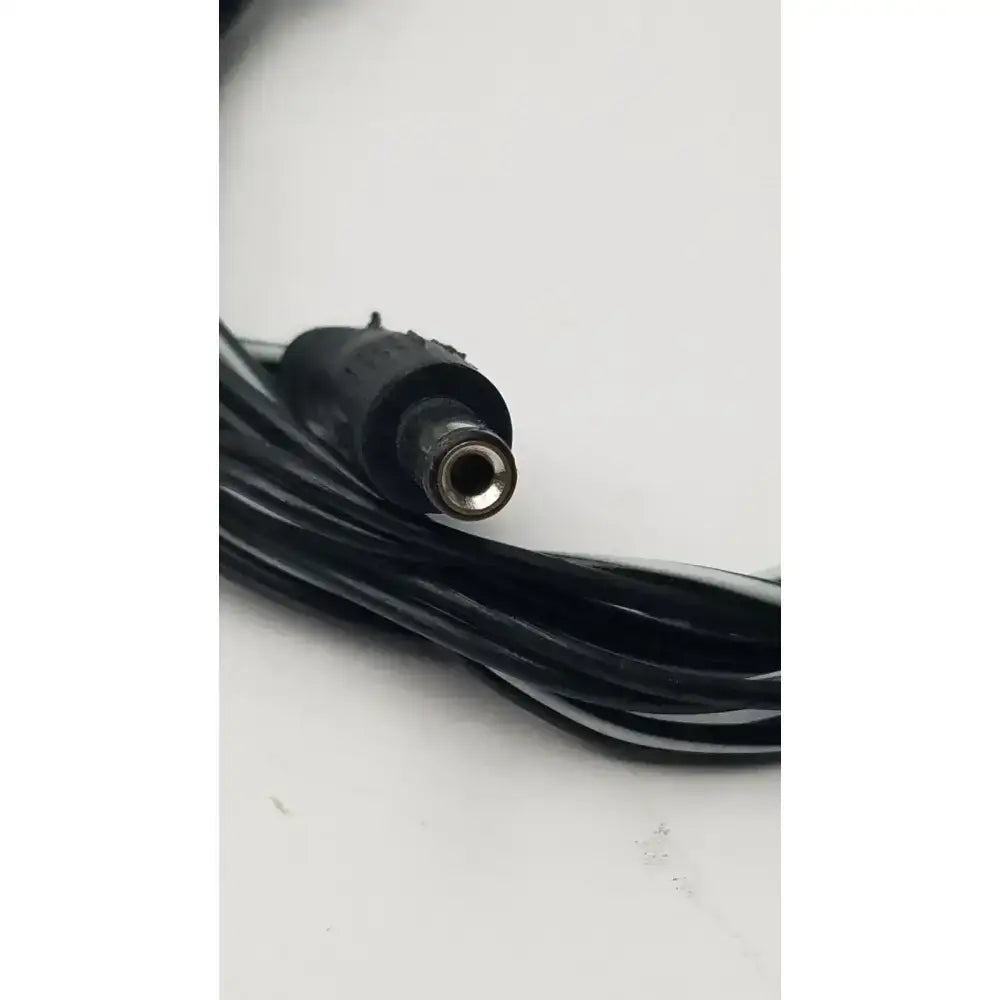 Black power adapter cable with metallic cylindrical plug for class 2 transformer output 6vdc ac adaptor model 060-0400