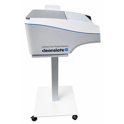 CleanSlate UV hospital-grade white and gray mobile device sanitizer with blue accent line for device sanitizing
