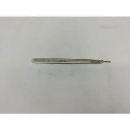 Codman 11-5535 silver surgical knife handle 3l with textured grip and fine pointed tip, model ad5-312 121322sm