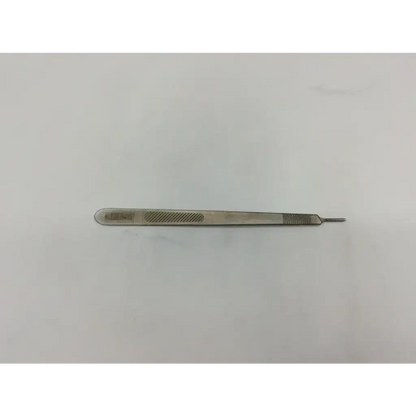 Silver codman 11-5535 knife handle 3l with textured grip and fine blade for precision surgical use ad5-312 121322sm