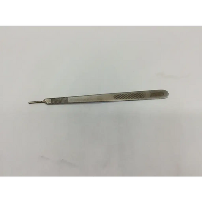 Silver codman 11-5535 knife handle 3l scalpel with textured grip and fine blade handle 3l ad5-312 surgical tool