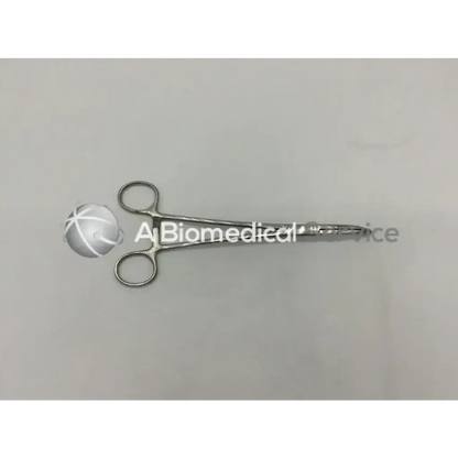 Stainless steel codman 30-5527 heaney hysterectomy forceps curved with rounded handles and pointed tip