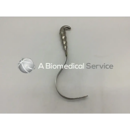 Codman 50-4316 deaver retractor stainless with textured spiral handle and curved stainless steel surgical body