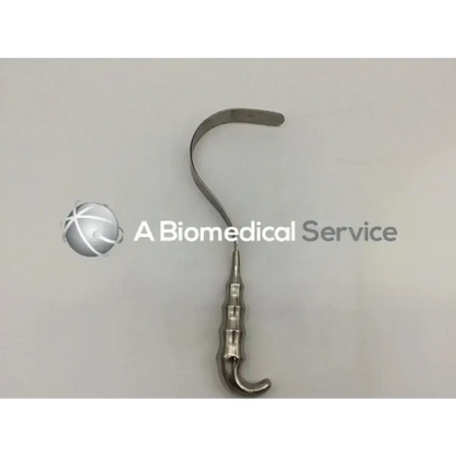 Codman 50-4316 deaver retractor stainless steel surgical instrument with curved hook end and textured handle in stainless steel