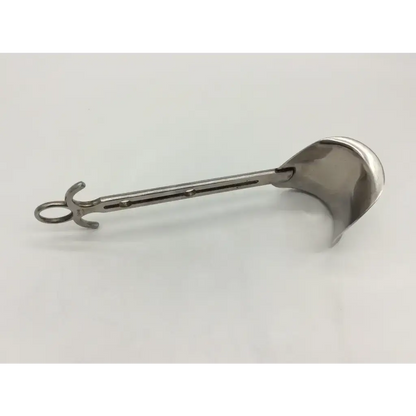 Stainless steel balfour retractor center blade with curved reflective blade and adjustable looped handle for surgery