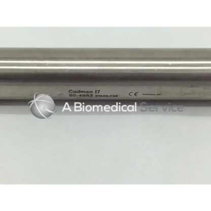 Silver-colored stainless steel Codman i7 60-4553 surgical vertical bar used in symmetry surgical vertical procedures