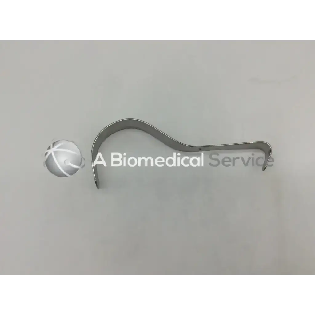 Silver metallic codman 50-5631 deaver retractor with curved elongated design and dual gripping ends for tissue retraction