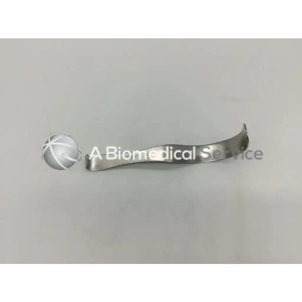 Silver metallic deaver retractor codman 50-5631 with curved elongated design and slightly textured surface for surgery
