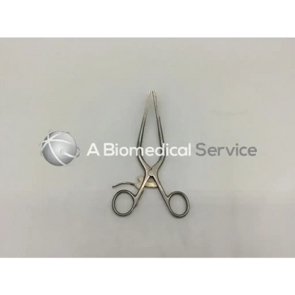Sterling silver cardiovascular Garett peripheral vascular retractor with rounded handles and polished finish