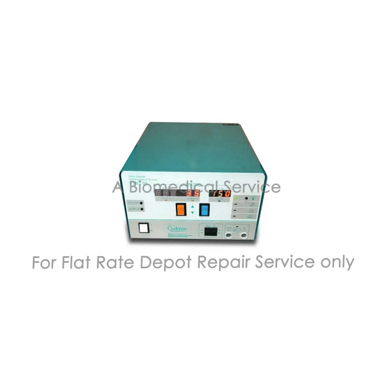 Teal and white Codman Malis CMC 3 electrosurgical unit with digital display for medical equipment repair service