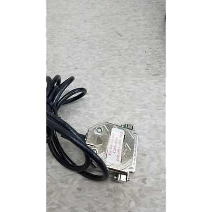 Coherent LabMaster+ laser power meter back with silver metallic d-sub connector and black coiled cable attached