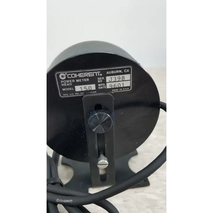 Black coherent power meter head model 150 with matte finish and metallic knob for laser power measurement