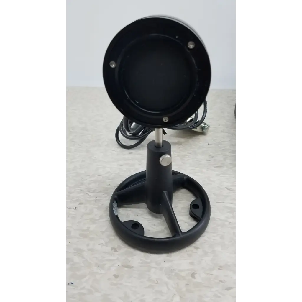 Black circular webcam on adjustable stand with three-legged base for coherent labmaster plus laser power meter sensor use