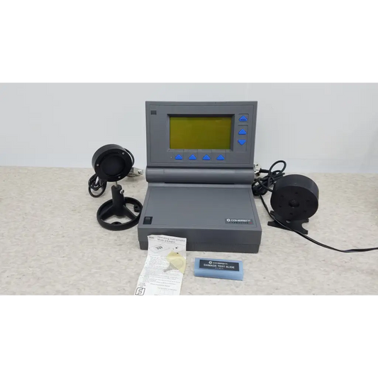 Gray cosmotron coherent labmaster+ laser power meter with small screen and blue buttons for precise laser power measurement