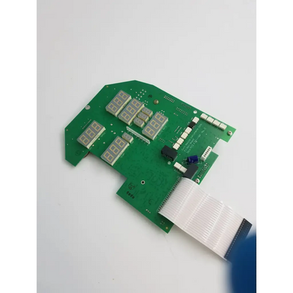 Green circuit board with white led displays and components for colin medical instrument corp p3 main base pcb 0301-160 rev e