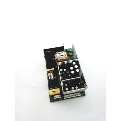 Black and silver electronic power supply gpc80p rev with green circuit board yellow yda-2 label and heat sinks